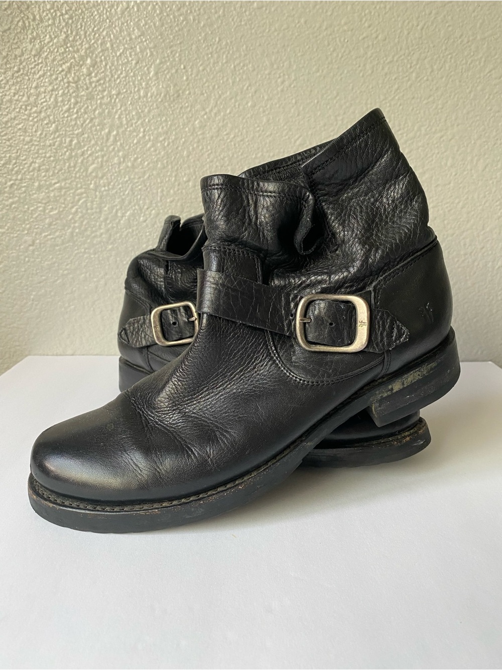 Frye Leather Ankle Moto Boots Size 9